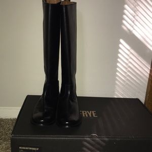 Frye Melissa Button Back ZIP Black Extended Boots